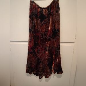 Vintage Chico's Burnout Velvet Midi Skirt